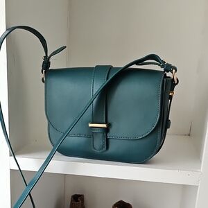 Leather Teal Crossbody Bag